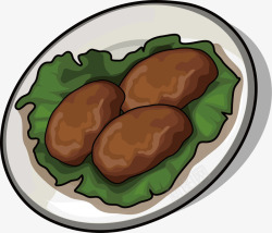 新疆烤肉串牛肉新疆美食烤肉矢量图高清图片