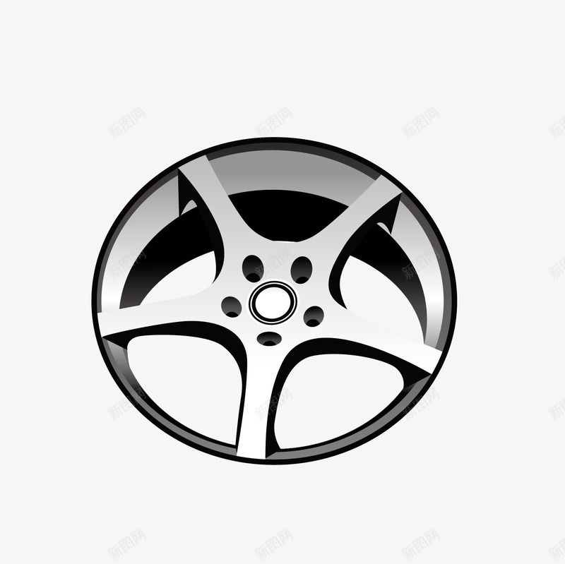 轮胎钢圈png免抠素材_新图网 https://ixintu.com 汽车 轮胎 配件 钢圈