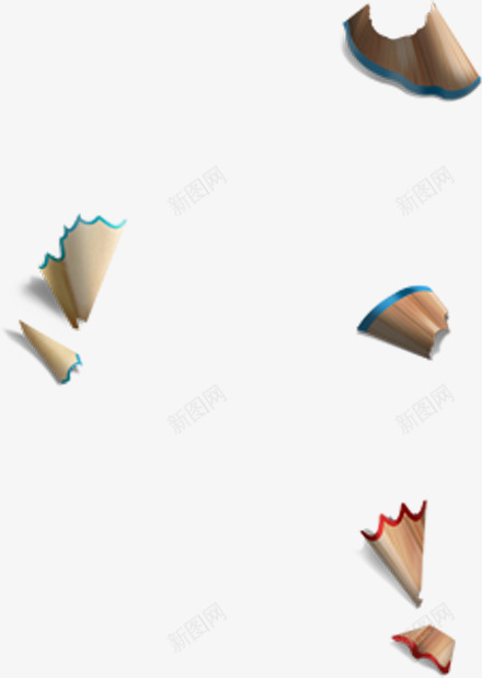 铅笔屑末儿png免抠素材_新图网 https://ixintu.com 不规则 文具 蓝色 铅笔