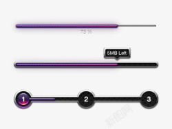 设计感进度条紫色科技感进度条PSD高清图片