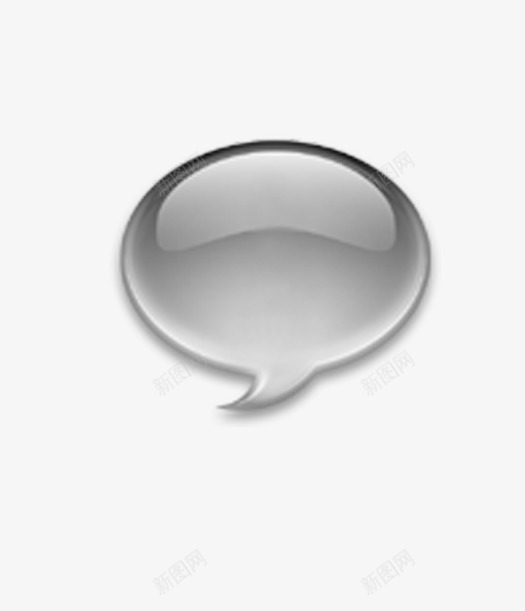 3D立体图标灰色对话框png_新图网 https://ixintu.com 图标 平面设计 气泡 立体