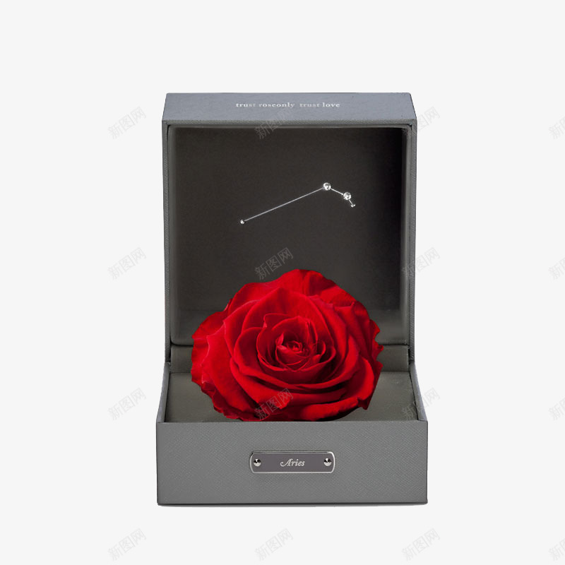 一个灰色花盒png免抠素材_新图网 https://ixintu.com 产品实物 免费png图片 礼盒 红玫瑰 纸盒 花盒