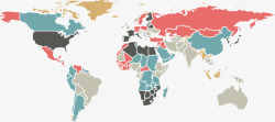 世界地图标签创意PPT元素高清图片