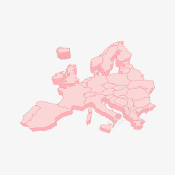 欧洲3D地图素材