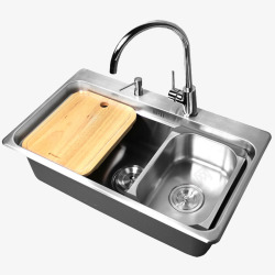 洗碗池套餐不锈钢大单槽洗菜盆高清图片