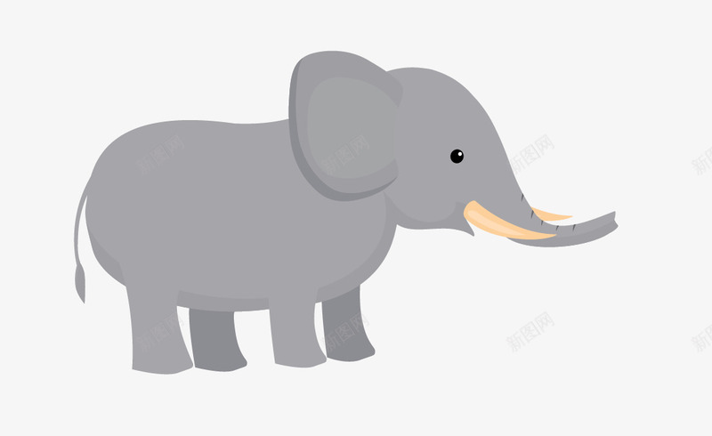 大象png免抠素材_新图网 https://ixintu.com 动物 动物节 卡通 可爱 大象 扁平