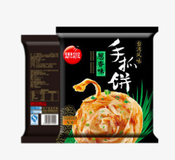 蒜味香肠蒜香手抓饼高清图片