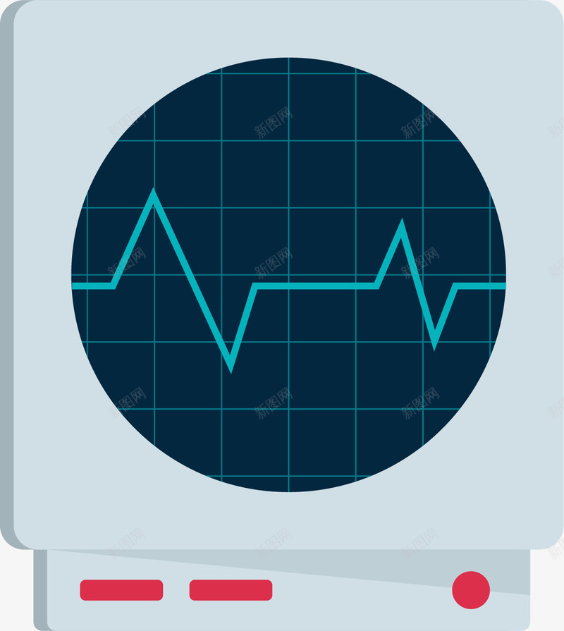 心电监护仪图标png_新图网 https://ixintu.com 医疗仪器 医疗设备 卡通图标 心电图 心电监护仪 心跳折线 心跳检测 心跳线图 身体检查
