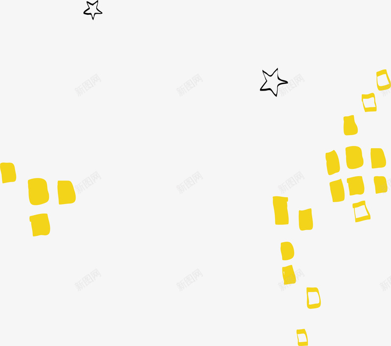 黄色手绘格子png免抠素材_新图网 https://ixintu.com 手绘 格子 背景 边框纹理 黄色