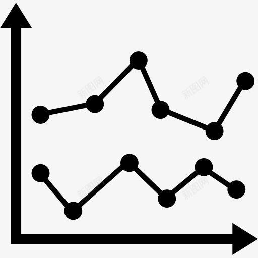 带数据标记的堆积折线图图标png_新图网 https://ixintu.com 