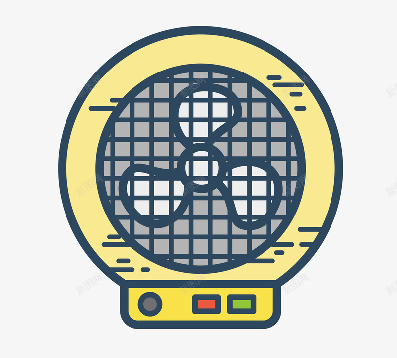小风扇png免抠素材_新图网 https://ixintu.com 小家电 小风扇 黄色