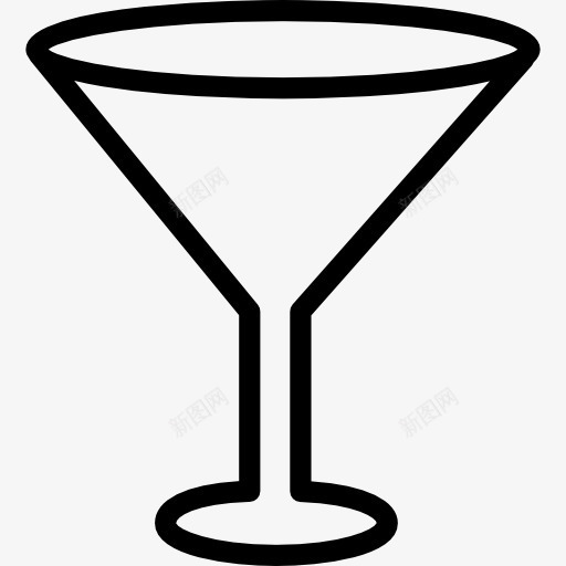 空CocktailGlass图标png_新图网 https://ixintu.com 厨房用具 玻璃 鸡尾酒