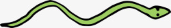 弯曲小蛇手绘绿色小蛇高清图片