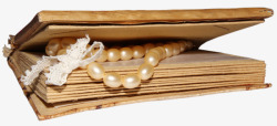 书本书籍珍珠项链花边素材