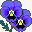 花园堇型花蓝色图标图标