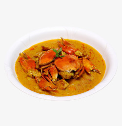 咖喱大螃蟹泰国特色美食咖喱蟹高清图片