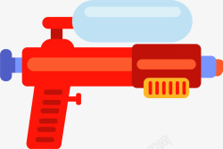 红色卡通玩具水枪素材