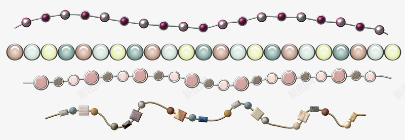 手绘珍珠串png免抠素材_新图网 https://ixintu.com 珍珠 珠子 项链