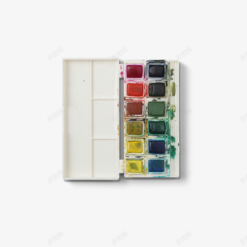 彩色颜料盒png免抠素材_新图网 https://ixintu.com 五颜六色 彩色 油画 美术 艺术 颜料
