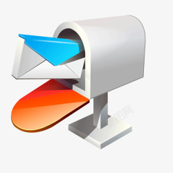 白色信箱白色卡通信箱信件高清图片