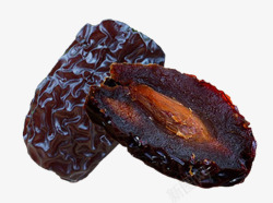 美食黑枣分开一半的黑枣高清图片