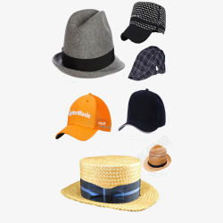 7种不同风格时尚帽子素材