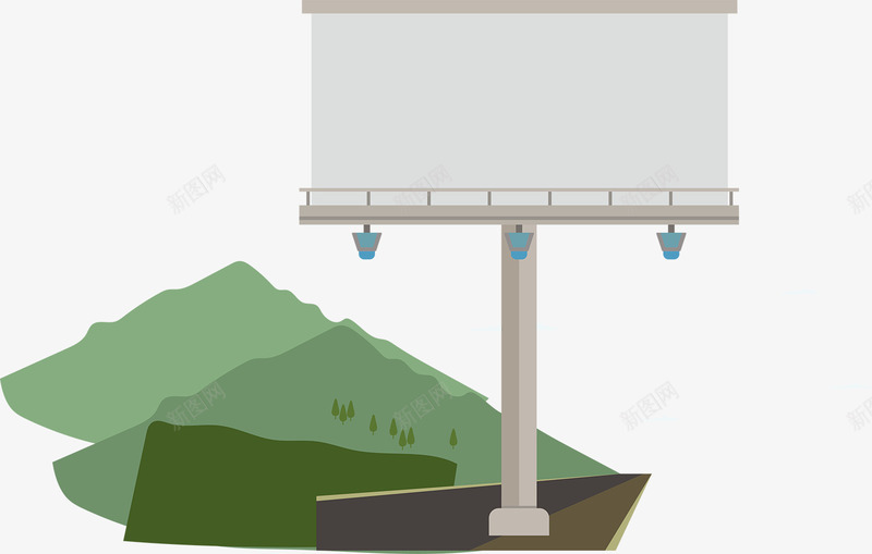 户外广告牌矢量图ai免抠素材_新图网 https://ixintu.com 广告牌 清新 简约 矢量图