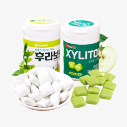 健齿韩国绿白木糖醇高清图片