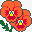 pansy花园三色堇橙色图标高清图片