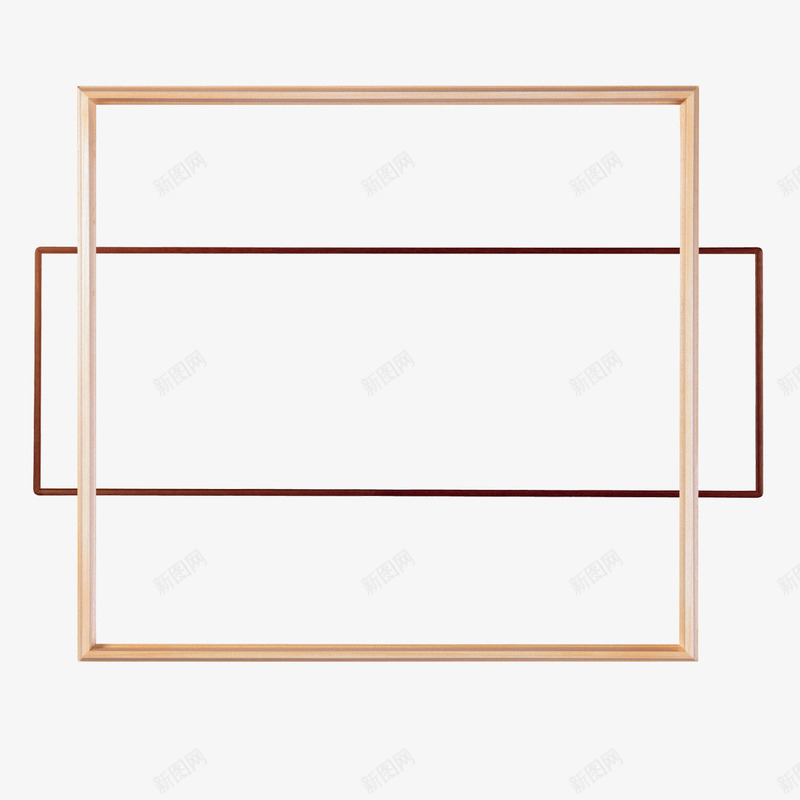 矩形边框png免抠素材_新图网 https://ixintu.com 卡通 实木框架 矩形