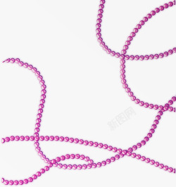 手链链子彩链子粉色珍珠链子高清图片