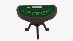 实木椭圆形桌面赌博桌棋牌半圆绿色桌面赌博桌高清图片