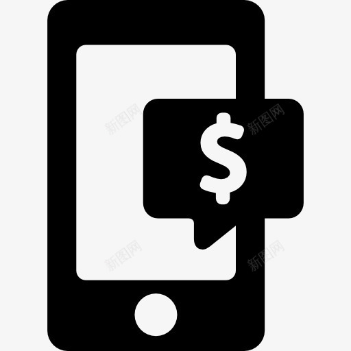 智能手机图标png_新图网 https://ixintu.com 手机 技术 网上商店 美元符号 钱