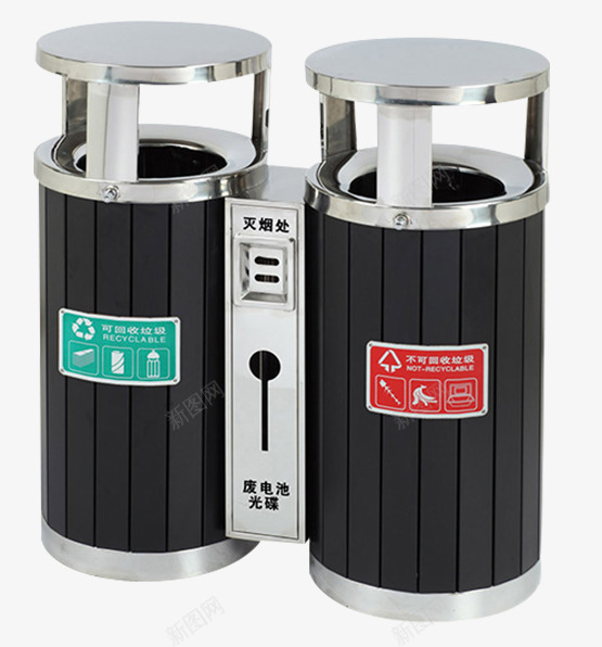 户外双分类环保回收箱png免抠素材_新图网 https://ixintu.com 双分类 可回收 回收箱 户外 户外桶 环保 电池