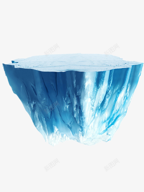 蓝色的大冰块png免抠素材_新图网 https://ixintu.com 免费图片 冰块 大冰块 蓝色