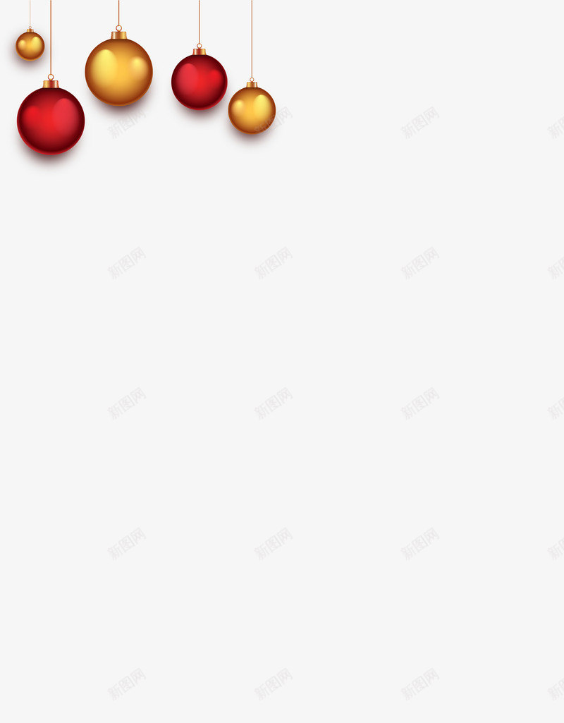 装饰用圣诞铃铛png免抠素材_新图网 https://ixintu.com 吊球 圣诞 红色 铃铛 黄色