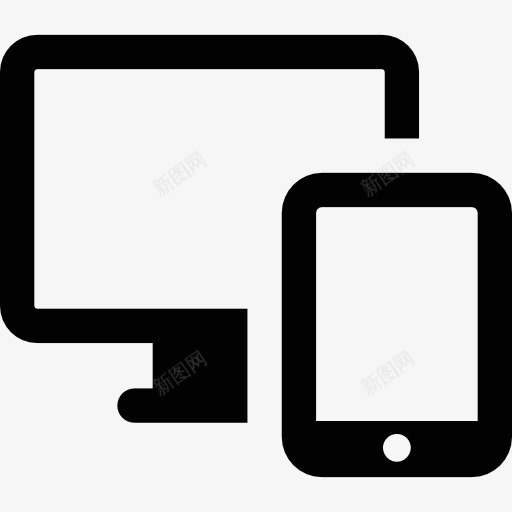 显示器和平板图标png_新图网 https://ixintu.com iPad 个人计算机 技术 电脑屏幕 电脑显示器 计算