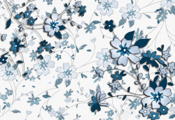凌乱美青色花朵背景高清图片