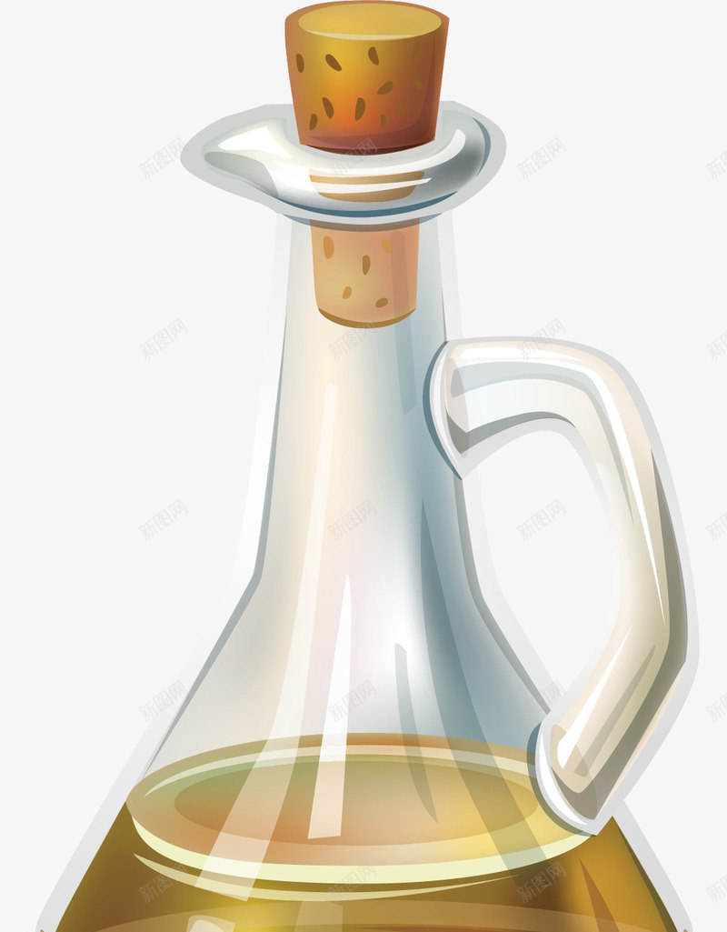 一瓶食物油png免抠素材_新图网 https://ixintu.com 厨房用品 油 玻璃瓶 食物