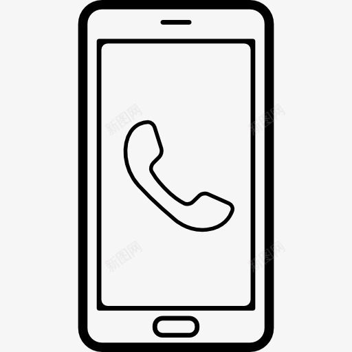 耳的手机屏幕上图标png_新图网 https://ixintu.com 屏幕 工具 工具和用具 手机 手机屏幕展示图 电话 电话机 符号 耳