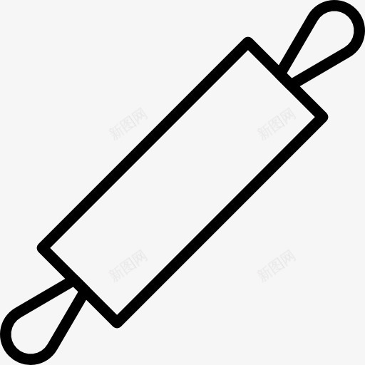 擀面杖图标png_新图网 https://ixintu.com 厨具 厨房用具 工具和用具 擀面杖