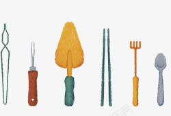 筷子勺子叉子素材