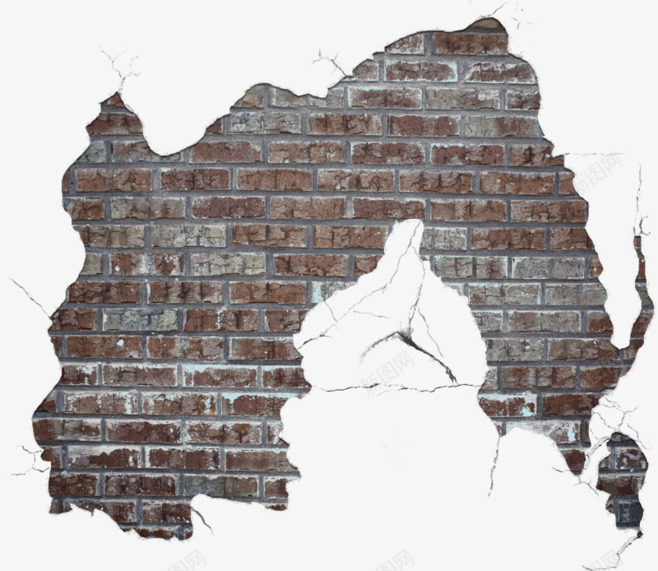 墙壁裂缝png免抠素材_新图网 https://ixintu.com 墙壁 墙裂 砖头 裂纹 裂缝