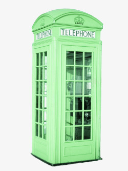 telephone青色电话亭复古电话高清图片