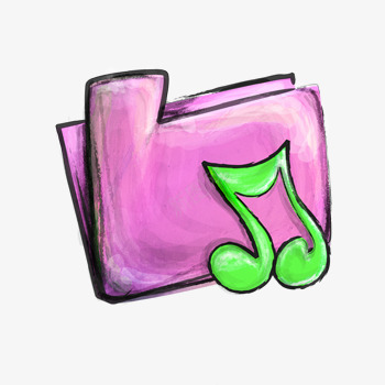 音乐符号和书本png免抠素材_新图网 https://ixintu.com 卡通 手绘 本子 符号 绿色