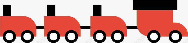 红色卡通火车png免抠素材_新图网 https://ixintu.com 卡通 火车 玩具 童趣 简约 红色 装饰图案