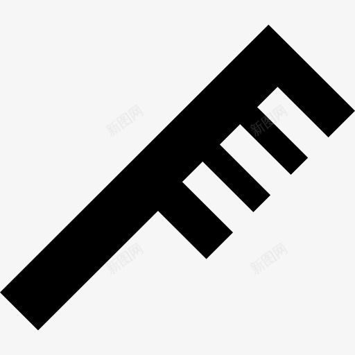 角梳子图标png_新图网 https://ixintu.com 梳子 理发 美发
