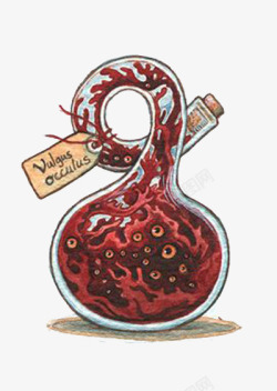 化学试剂瓶瓶装妖怪血妖素材