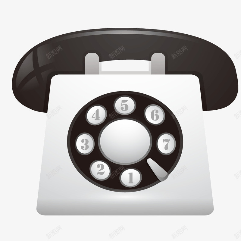 白色黑色古典电话机png免抠素材_新图网 https://ixintu.com 古典 电话机 白色 黑色 黑色古典