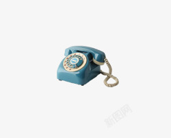 蓝色复古电话素材